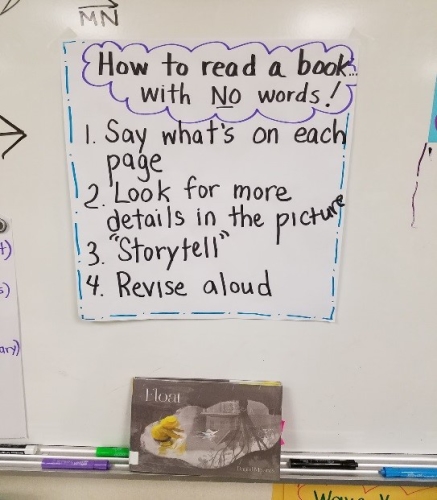 Worldless Picture Book: Anchor Chart How to Read a Book with No Words