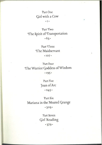 Hired Girl Table of Contents
