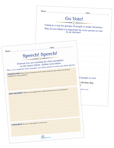 grades 3-5 printables voting and elections
